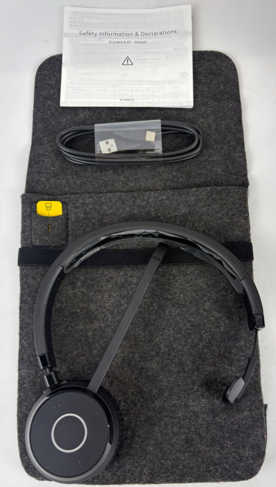 Jabra Evolve 65 TE (Third Edition) Version A Wireless Single-Ear Headphones- New