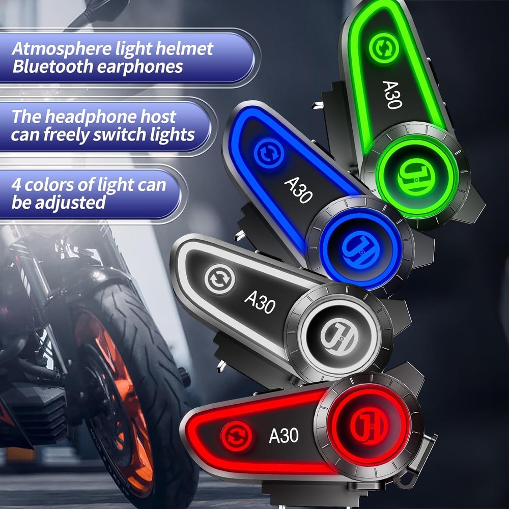 Motorcycle Helmet Speakers Bluetooth Headset Headphone Automatic A30