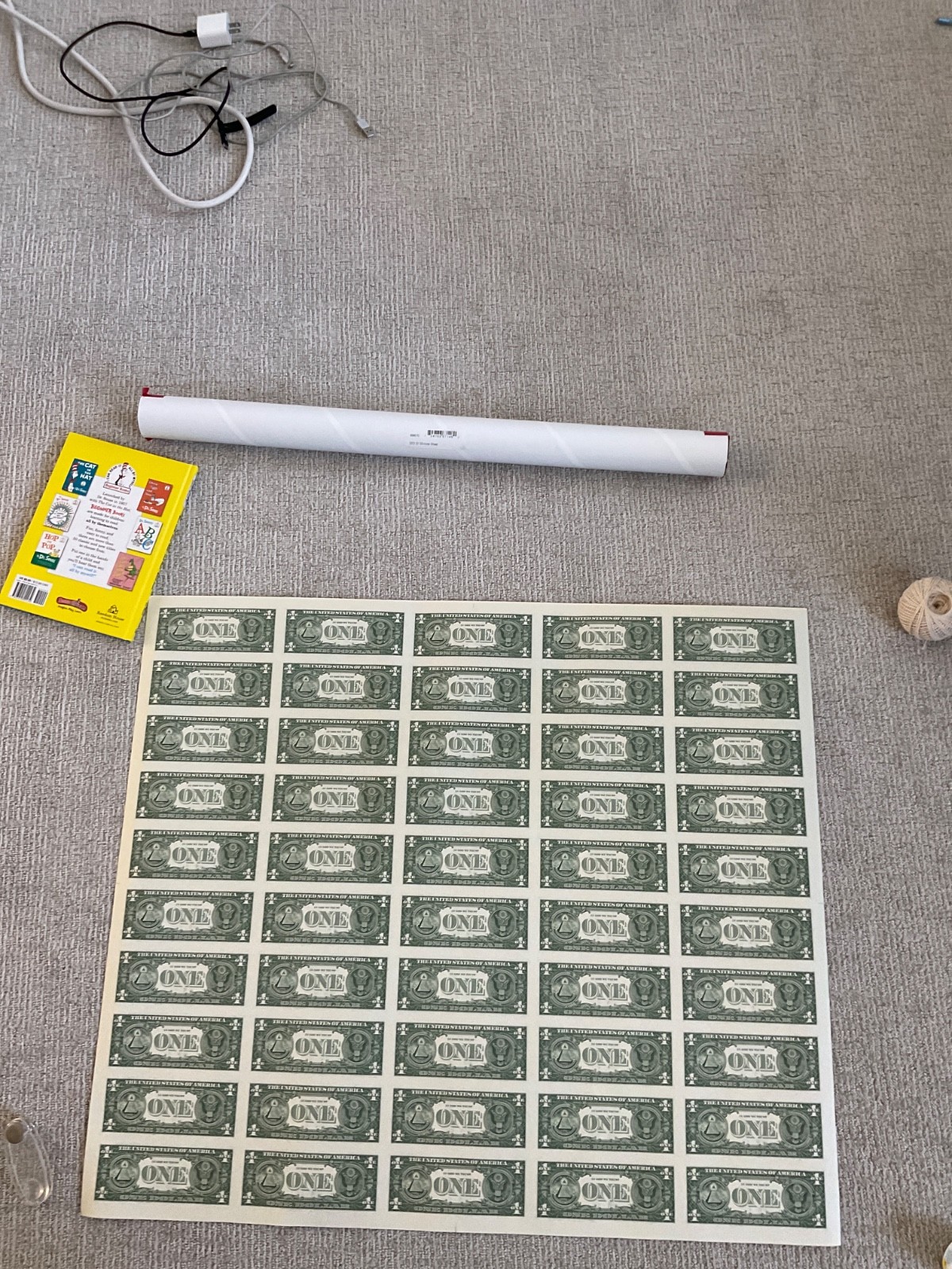 $1 50 Note Sheet Uncut Currency 2021 Boston (A) face value $50