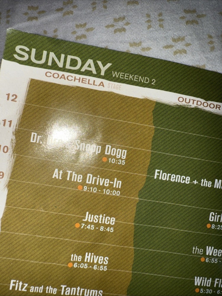 Official Coachella 2012 Weekend 2 Program book