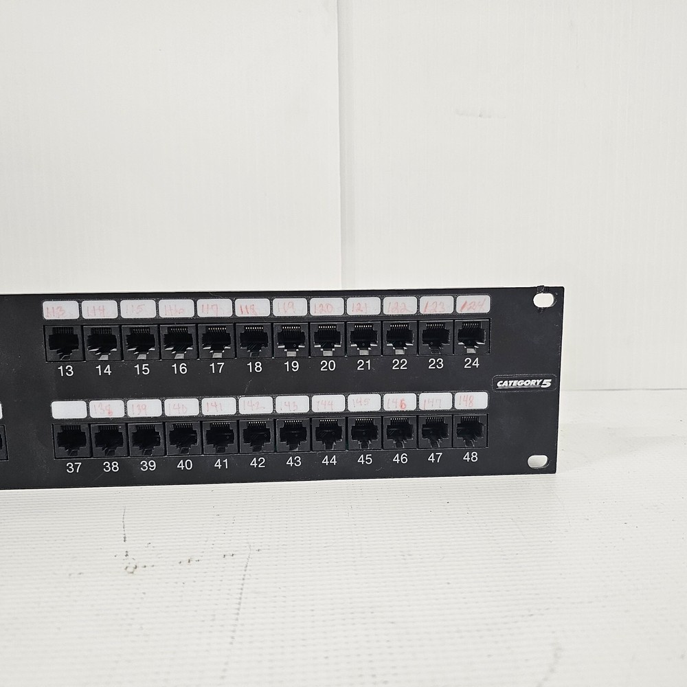 UL Listed Comm. Circut Accessory Cat5 Jack Panel 48 Port 19" Rack Mountable