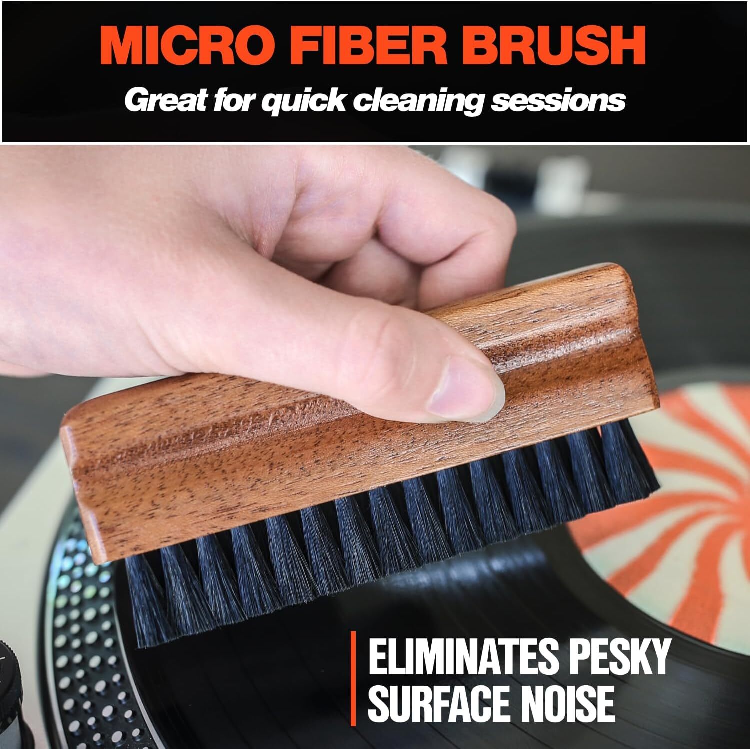 Vinyl Record Cleaning Kit | Includes: Record Cleaner - Velvet Record Brush