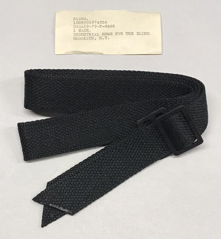 Black Nylon 50" Small Arms Sling NOS Dated 77-79