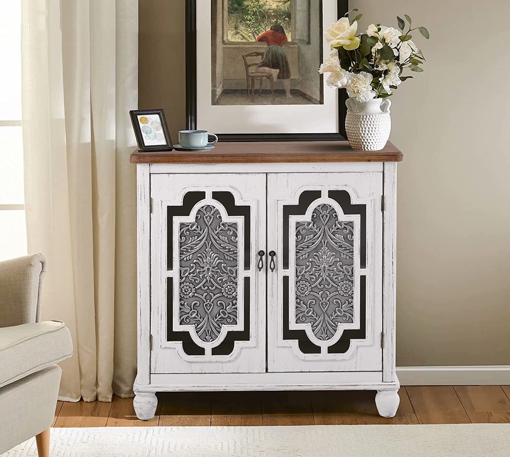 Accent Storage Cabinet 2 Doors Decorative Cabinet Buffet & Sideboard US STOCK