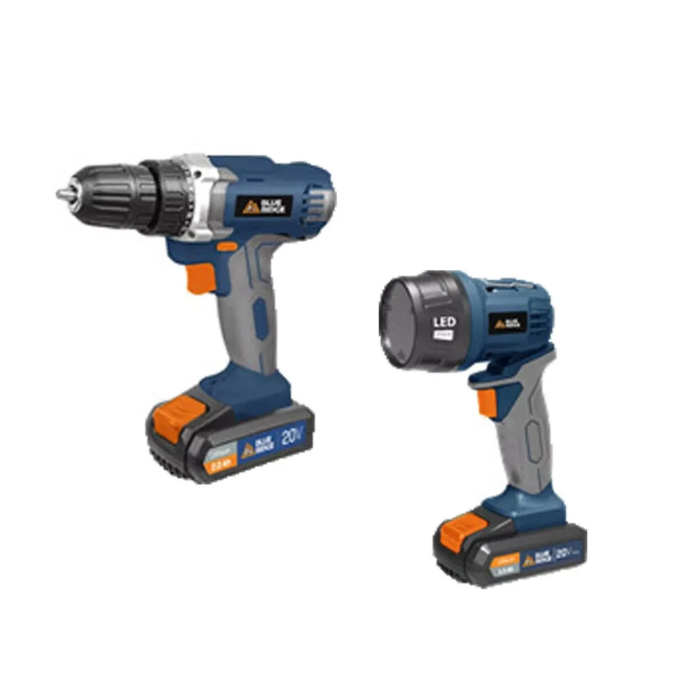 Blue Ridge Tools Cordless Drill/Driver & Work Light: 20V Lithium Ion 2 Batterie