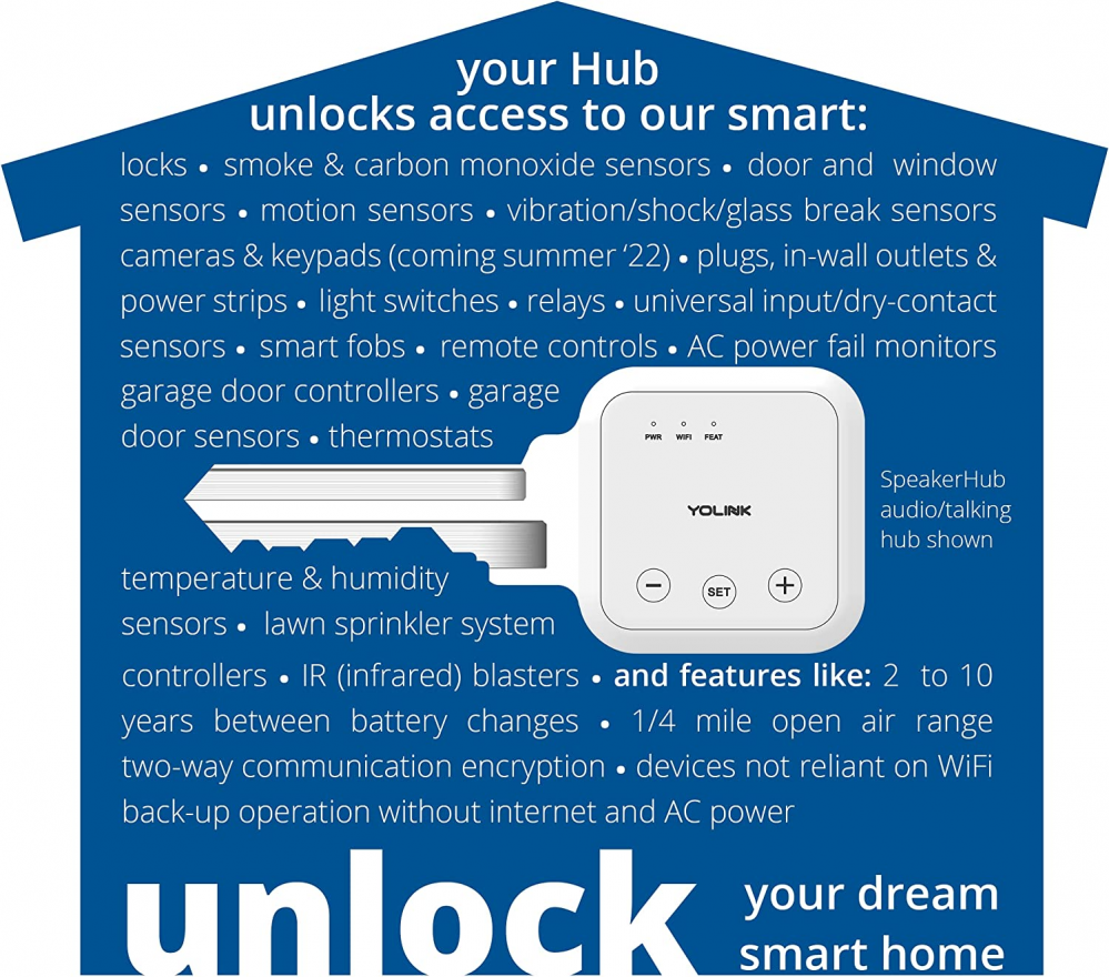 YoLink Outdoor Security Siren & Smart Alarm Controller Kit - Loud 110 dB,...