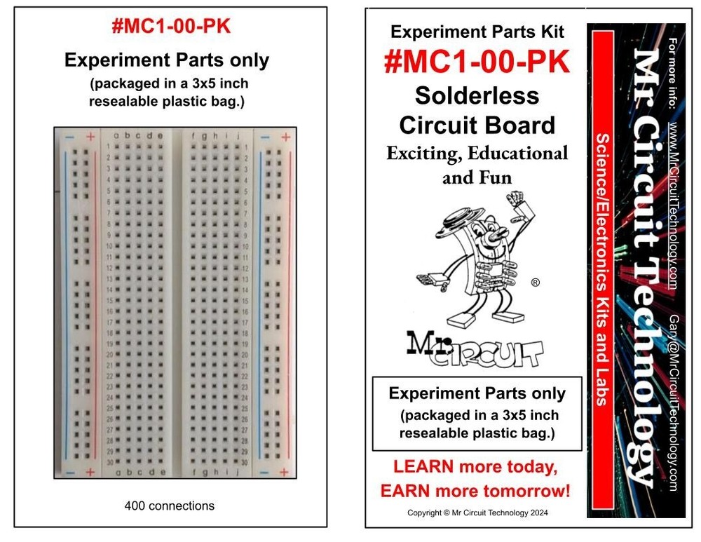 ELECTRONICS DISCOVERY WORKSHOP- Kit#01- "The RESISTOR CHALLENGE" #edw-mc1-01