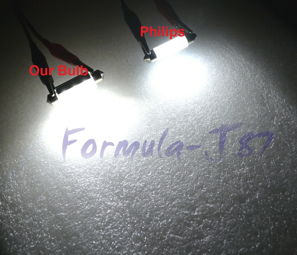 LED 5W Light CANbus 6418 White 6000K Two Bulbs Interior Trunk Cargo Replacement