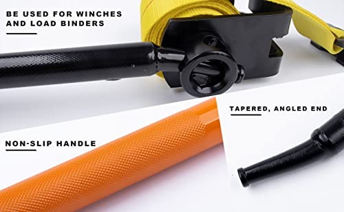 Winch Bar Combination Winch Bars with Square Head for 1 Pack Black & Orange
