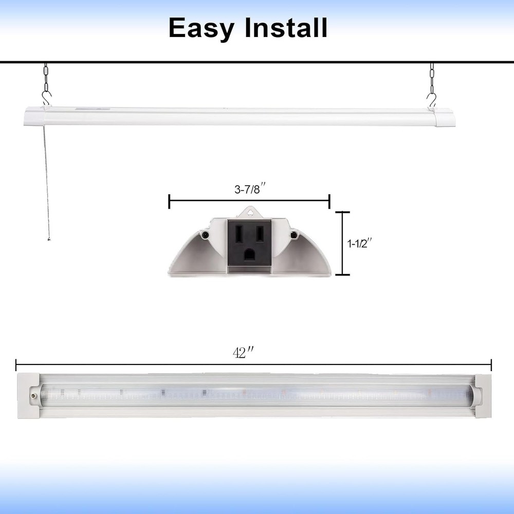 42W Hanging Plant Light for Indoor with Chain Switch Extendable Coverage (Link u