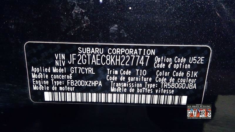 Camera/Projector Radar Unit Blind Spot Alert Fits 17-20 IMPREZA 202409
