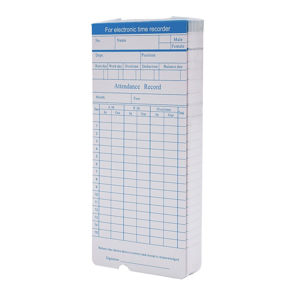 Calculating Time Clock Bundle Attendance Punch Time Clock Employee w/ 50 Cards