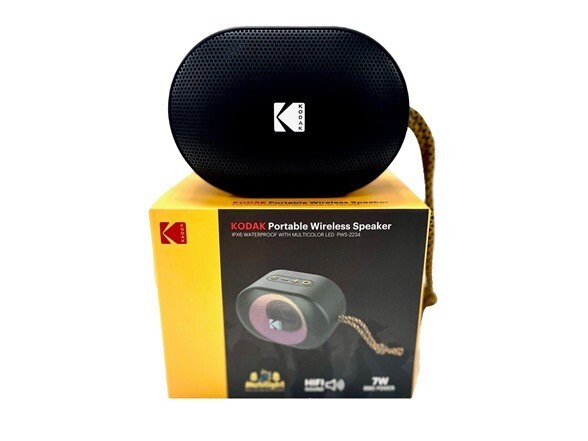 KODAK Mini Water Resistant Wireless Bluetooth Speaker KD-PWS2234 New