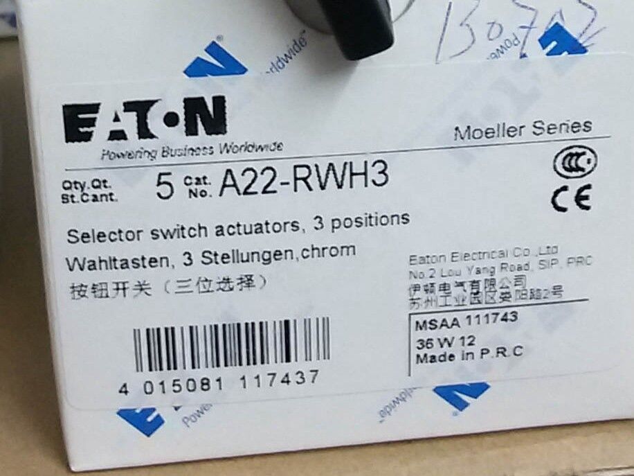 1PC For EATON MOELLER A22-RWH3 Selector Switch Actuators 3 Positions