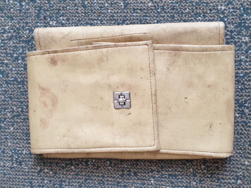 Vintage soviet handmade yellow tool bag USSR