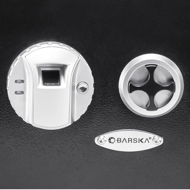 Barska Left Opening AX13034 Wall Mountable Wall Safe with Keys - Biometric Lock