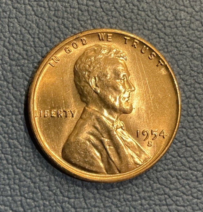 1954 S Lincoln Wheat Cent - Brilliant Uncirculated