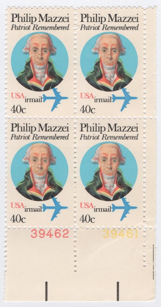 US # C98 *MINT OG NH { DRAMATIC COLOR SHIFT "ERROR VAR BLOCK } 40c PHILIP MAZZEI