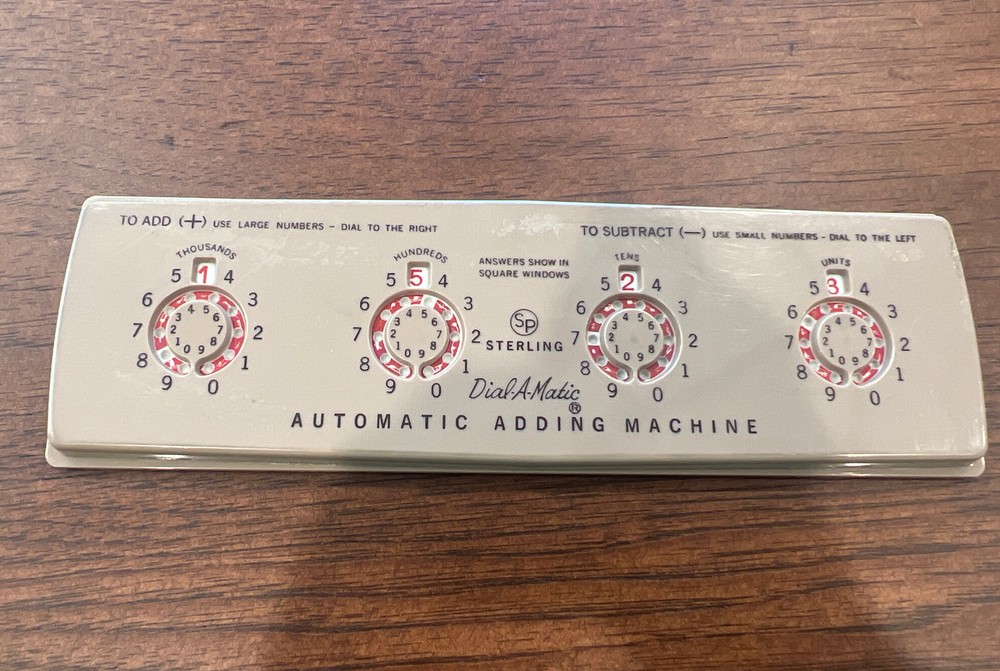 Vintage Sterling Dial A Matic Adding Machine Old Math Calculator