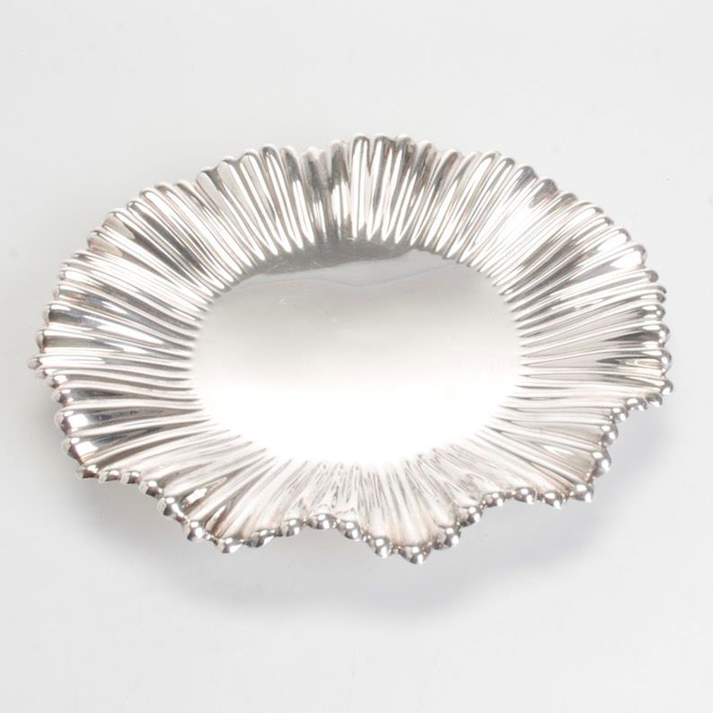 VINTAGE MAPPIN & WEBB SILVER-PLATE/EPNS SUNBURST SERVING DISH