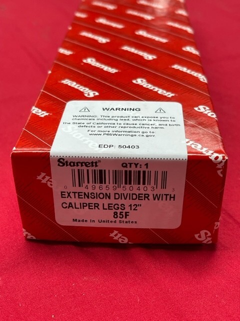 Starrett 85F Carpenters Improved Extension Divider with Caliper Legs, 12"