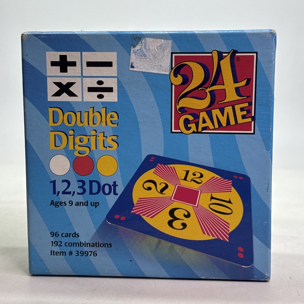 Sharpen Your Mind! 24 Game Double Digits 1, 2, 3 Dot Math Challenge 2003 Game