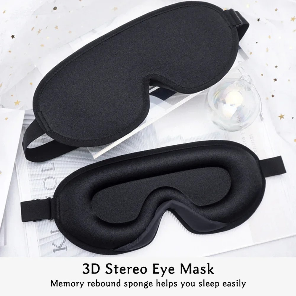 3D Sleep Eye Mask Memory Foam Light Blocking Soft Padded Travel Blindfold