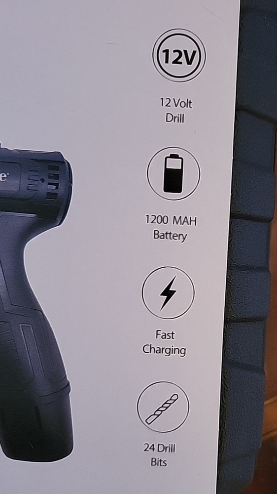 Brookstone 12-volt Power Drill with Accessories NEW UNOPENED