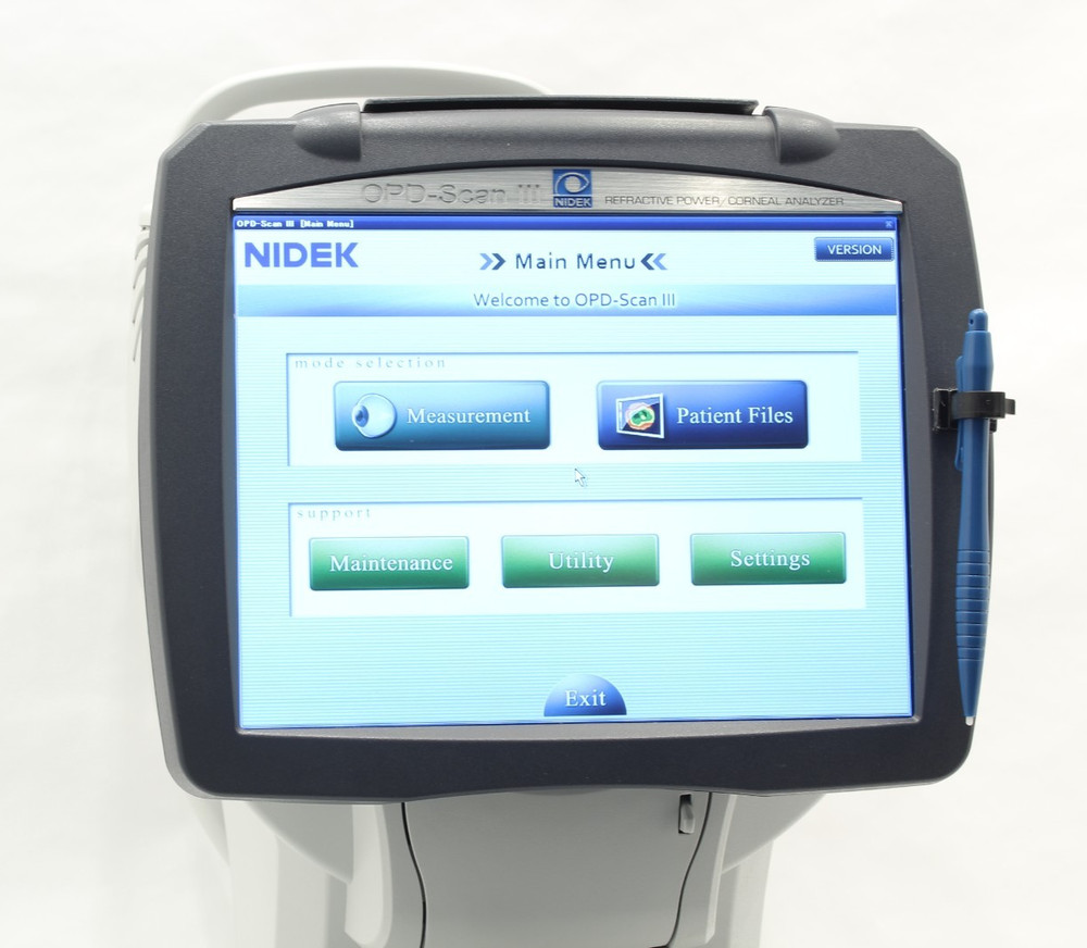 Nidek OPD-Scan III Auto refractor, Topographer, Wavefront aberrometer WIndows 10