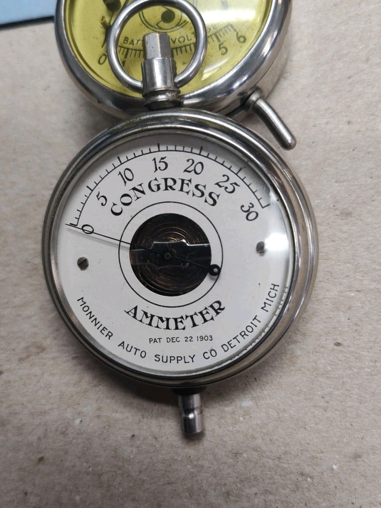 Vintage Sonitone Battery / Voltage Tester &Congress Ammeter