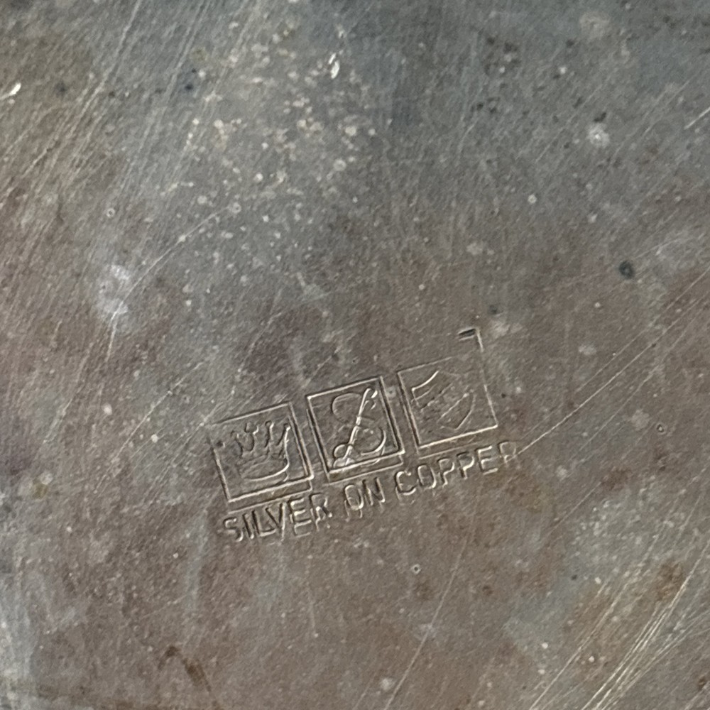 Vintage Antique Silver on Copper 6.5" Serving Pitcher Silver Plated