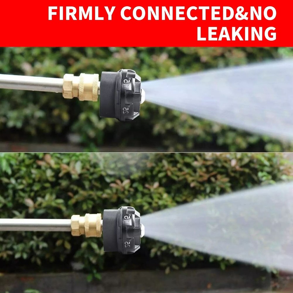 1/4'' Pressure Washer Spray Nozzle, 6-in-1 Quick Change over, Time-saving