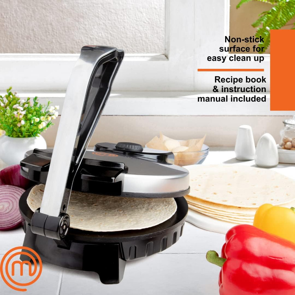 Electric Tortilla Maker - Non-Stick, Adjustable Temp for Perfect Flatbreads