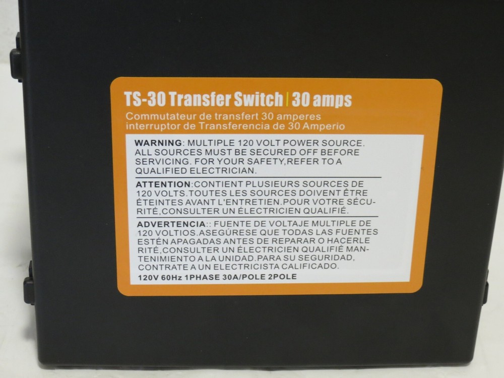 30 Amp Transfer Switch Automatic Transfer Switch For RV, Travel Trailer, etc