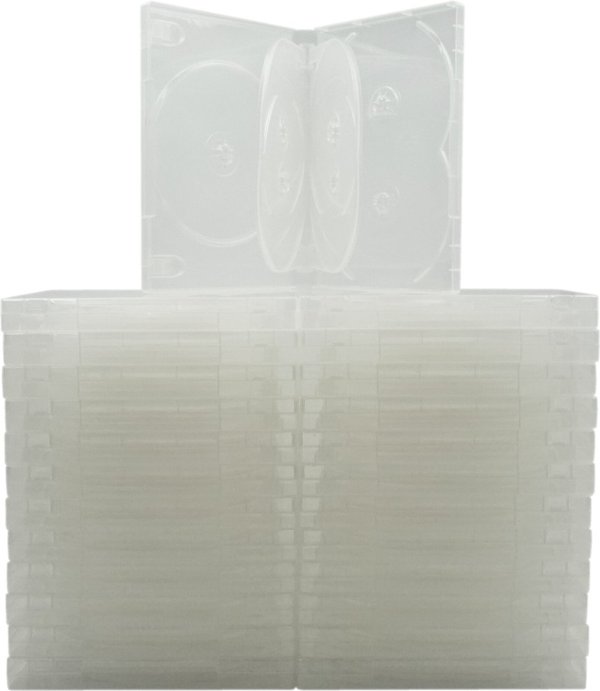 (25) 7 Disc Capacity Clear DVD Boxes Cases Multi Replacements 22mm #DV7R22CLWT