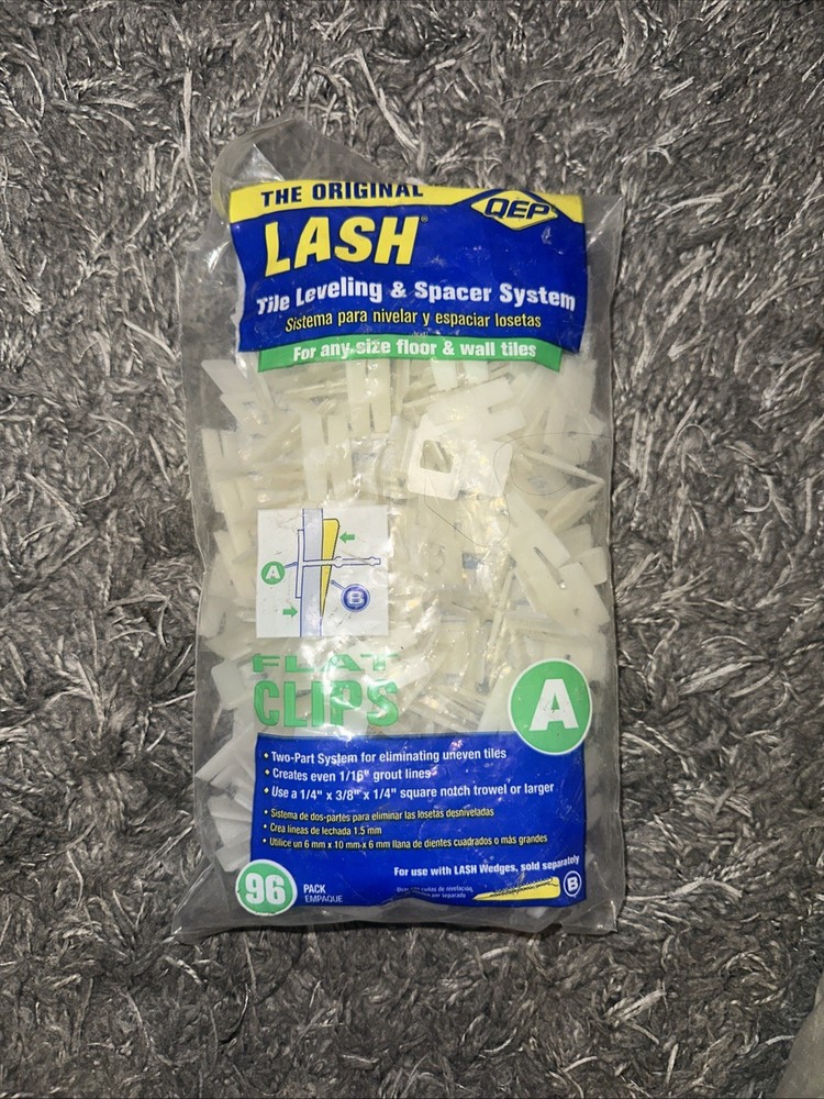 New QEP LASH Flat Floor Tile Leveling System, Clips Part A (96-Pack)