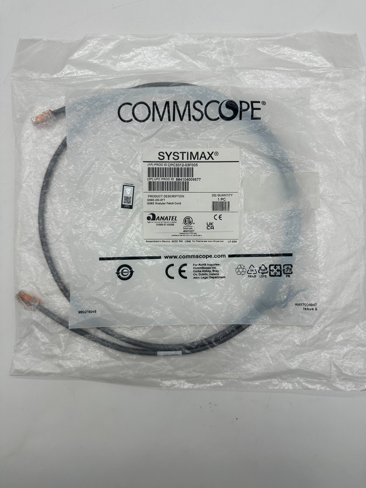 CommScope CPC3312-03FOOT Patch Cord GS8E-DG-5FT