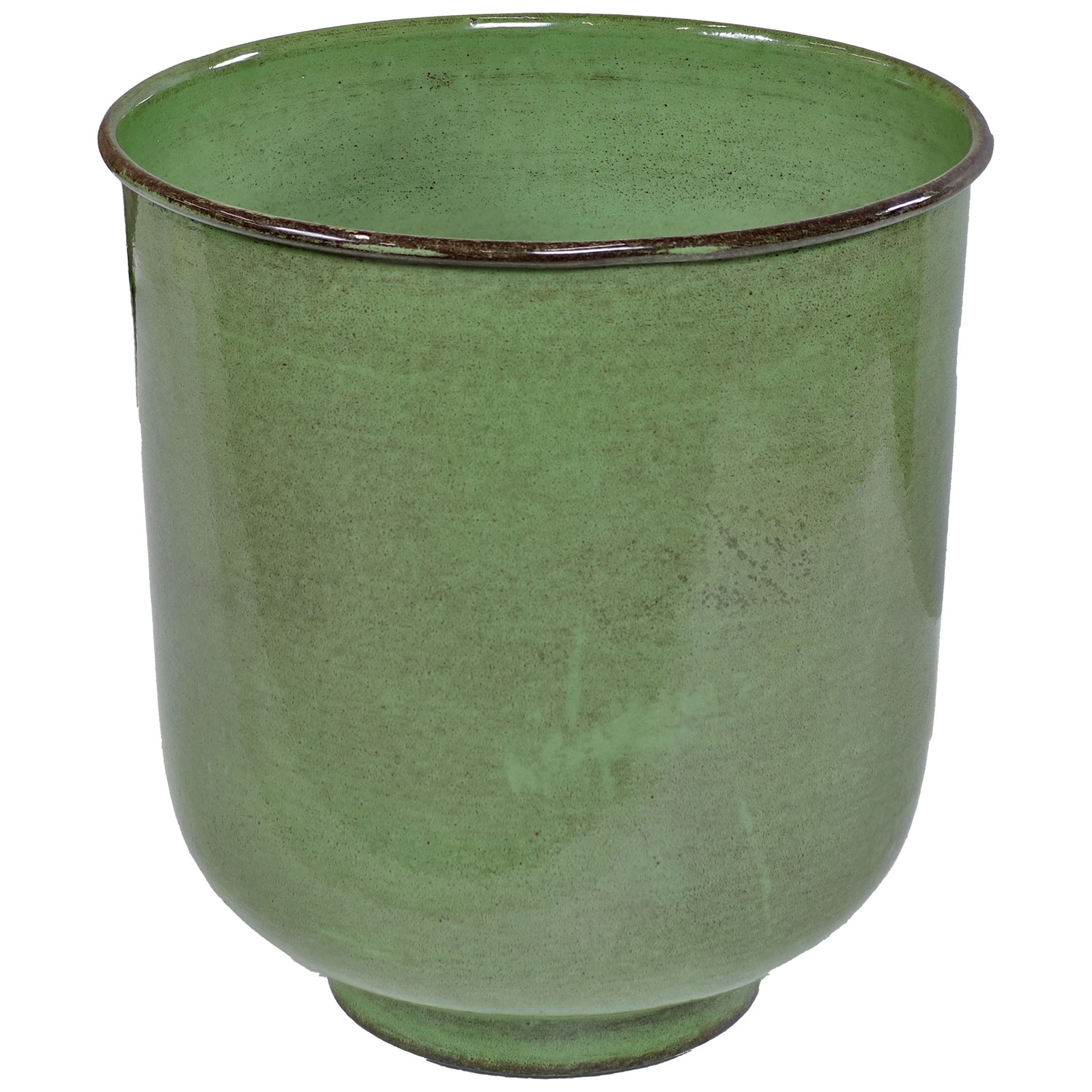 Vivian Metal Planter - 11 in - Jade Glaze - Set of 4 by Sunnydaze