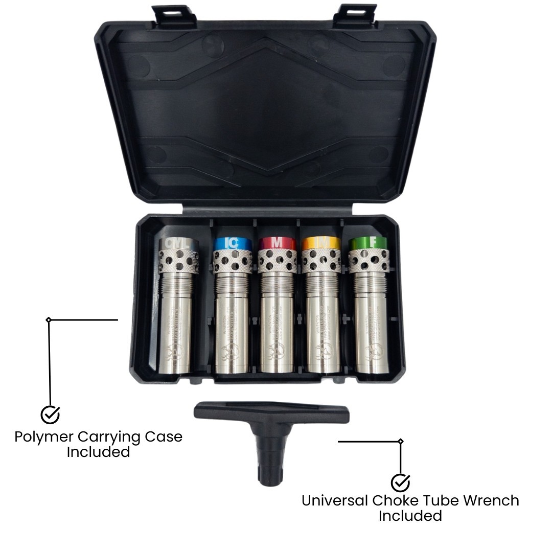 Beretta/Benelli Mobil Compatible Ported Extended Choke Set 12ga Silver/Winenton™