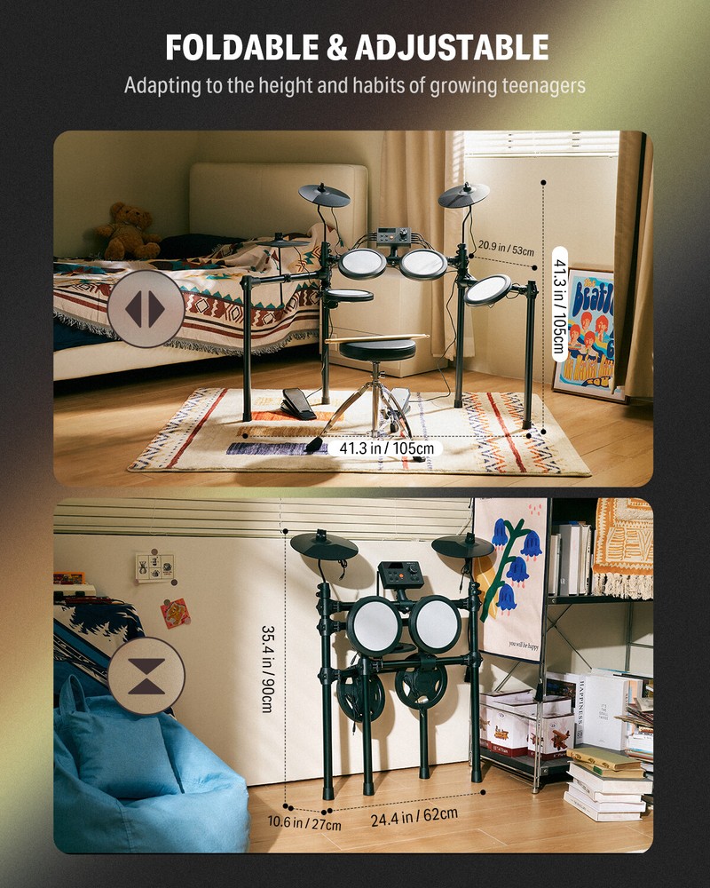 🥁 Donner DED-70 Electronic Drum Set | NEW VERSION | With Throne Headphones