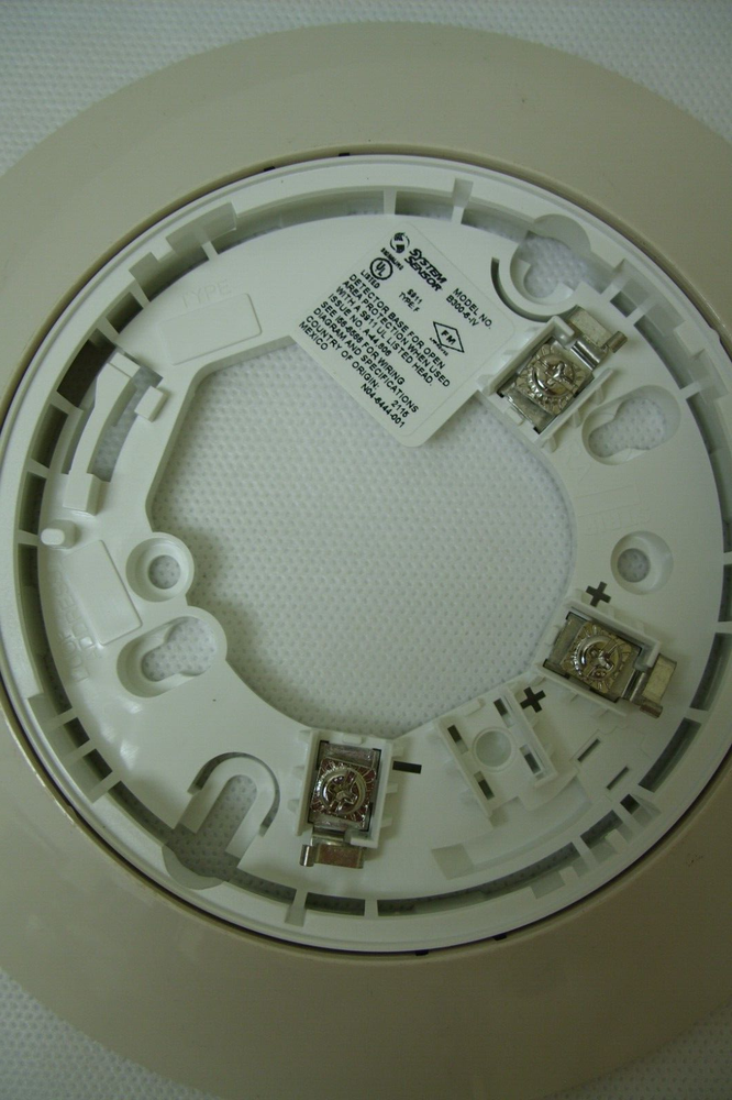 System Sensor B300-6-IV ~ 6" Detector Base Low-Profile Standard Flanged - Ivory