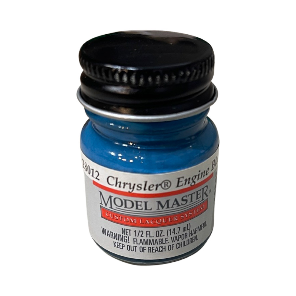 New TESTORS Model Chrysler Engine Blue, 28012, Custom Lacquer System, 0.5 fl oz