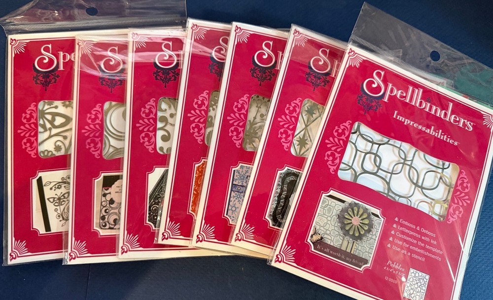 7 -  Spellbinders Impressabilities  Metal Emboss Deboss Stencil