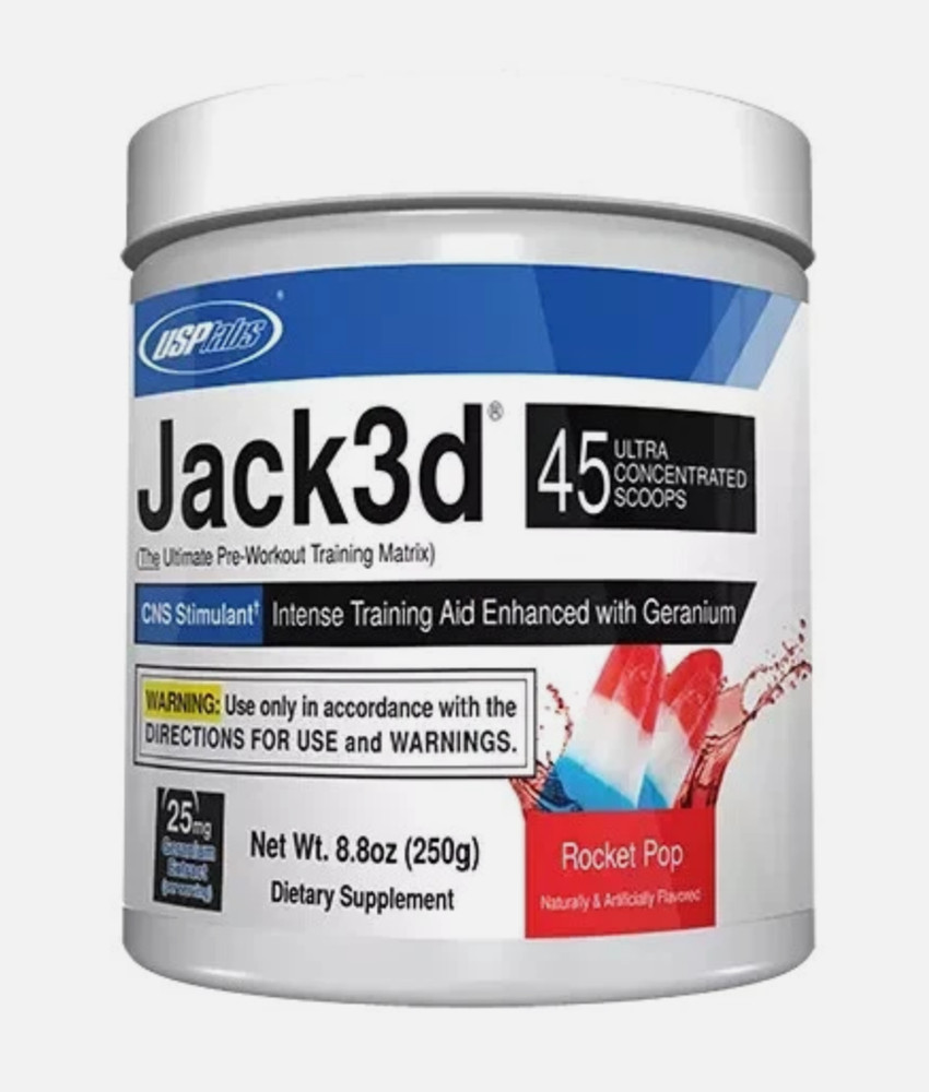 USP Labs Jack Pre- Workout - 45 Servings 3D Rocket Pop Flavor