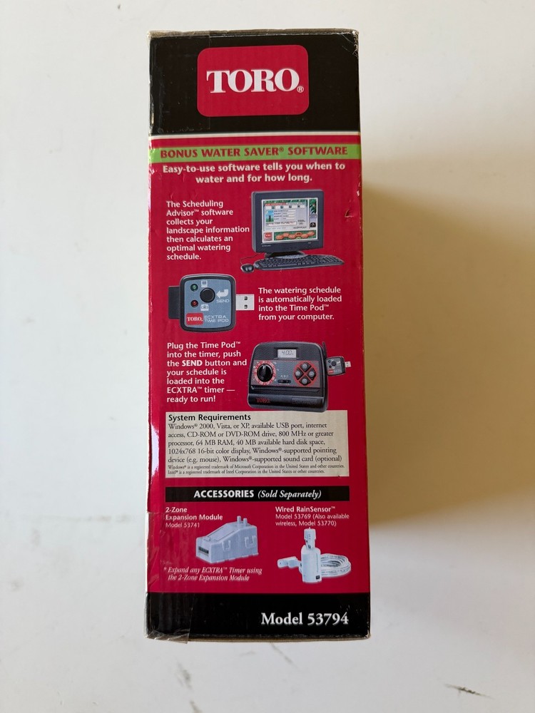Toro Model 53794 ECXTRA 6 Zone Computer Programmable Sprinkler Timer
