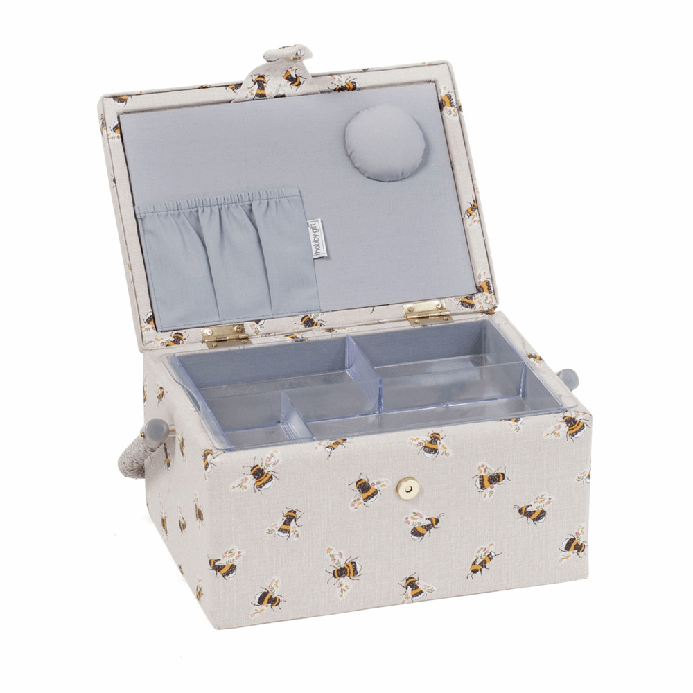 HobbyGift Medium Sewing Box - Bee Design - High Quality Storage