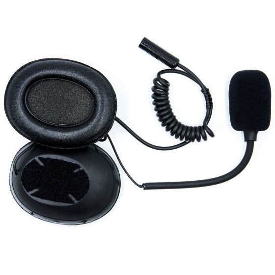 ZeroNoise Open Face Helmet Intercom Headset With Integral Ear Cups Female plug