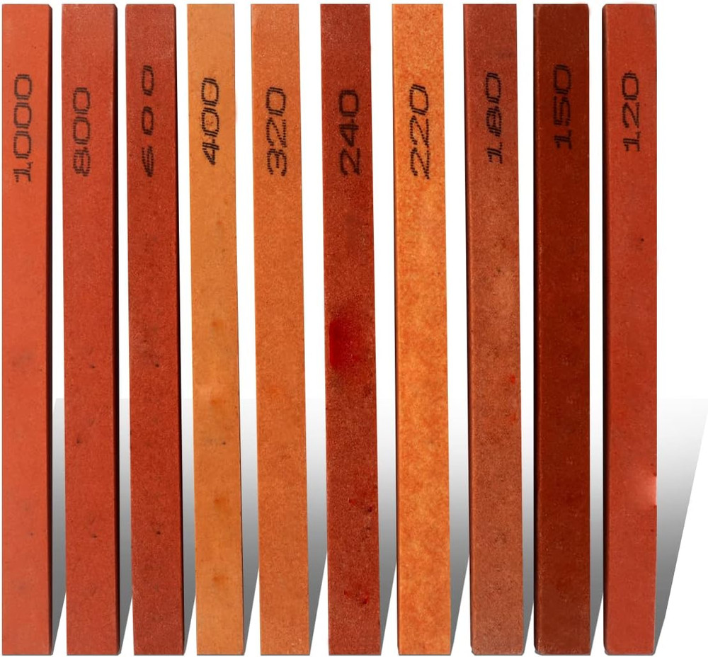 10Pcs Sharpening Stone Set10 Grit Assorted Sizes Whetstone Sharpener Polishing