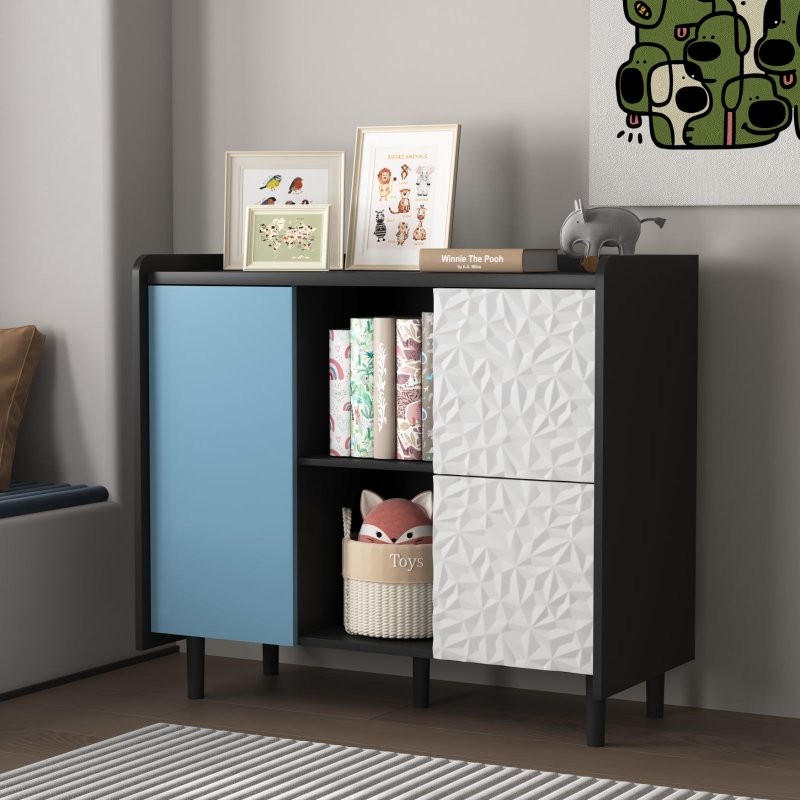 Sideboard Buffet Kitchen Storage Cabinet Console Table with 2 Doors,2 Drawers US