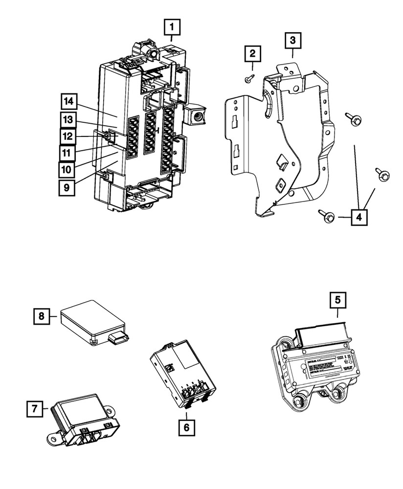 Genuine Mopar Body Controller Module 68189481AF